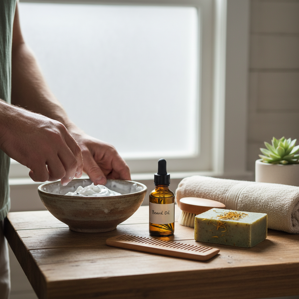 Rutinitas perawatan diri pria alami